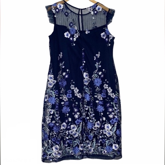 Lane Bryant Dresses & Skirts - Lane Bryant Black and Blue Floral Midi Dress